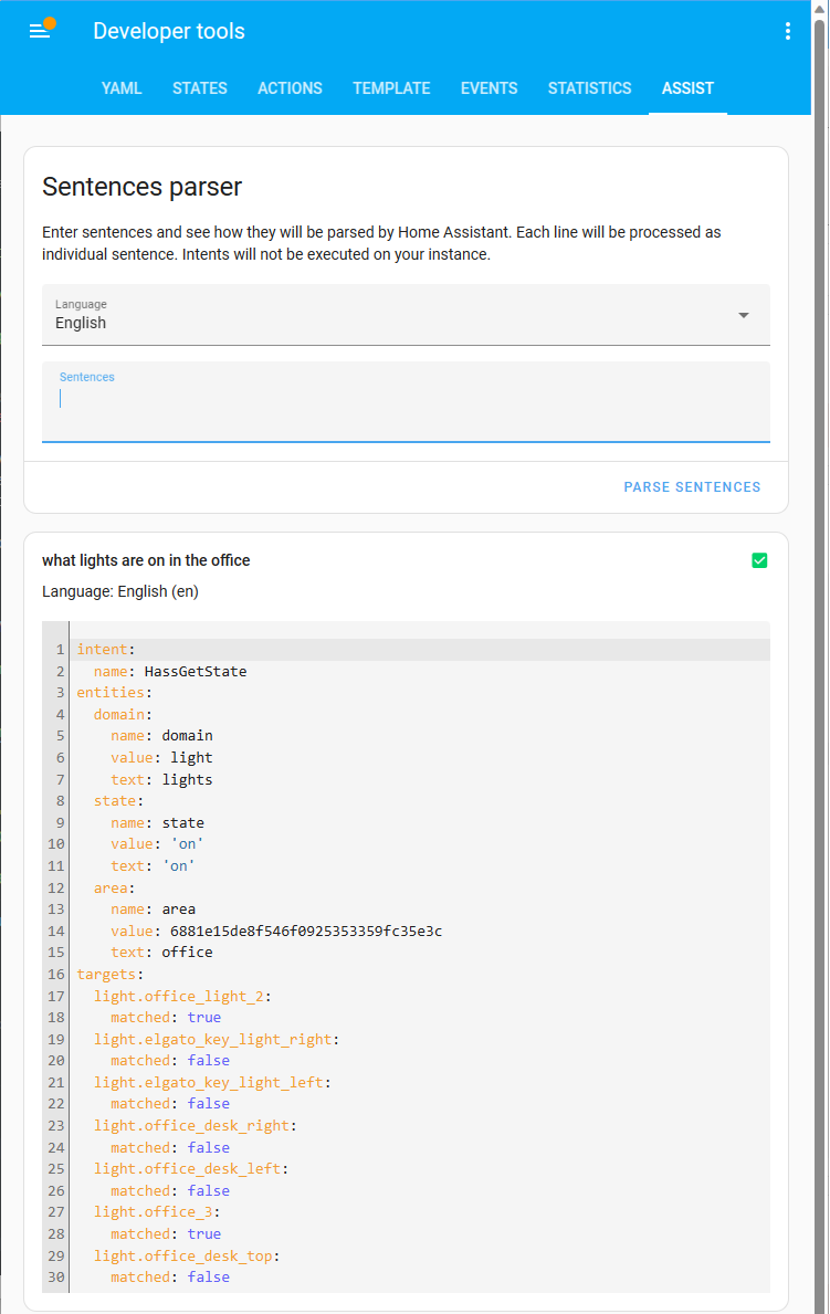 Example use of assist developer tools